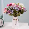 Dekorativa blommor Cherry Blossoms Artificial Fake Diy Wedding Decoration Home Bouquet Faux Branch Daisy