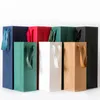 Gift Wrap Solid Wine Paper Bag With Nylon Ribbon Gift Packing Box Single Double Bottle Bag Portable Wine Oil Bottle Package 230306