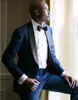 Herenpakken Kostuum Homme Wedding Tuxedos Black Shawl Rapel Slim Fit voor heren Gomsmen Suit 2 stuks Prom Formal (jasbroek)