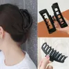 1 PZ Nero Grande Artigli Dei Capelli Elegante Acrilico Clip di Capelli Forcine Barrette Crab Claw Pinze Copricapo Per Le Donne Ragazze Accessori Per Capelli