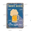 Plaque de peinture en métal de signes de bière classique Plaque de peinture en métal Vintage Bar Pub Salle à manger Plaque décorative en étain Rétro Man Cave Cuisine Home Wall Decor Plaque 30X20cm W03