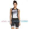 Ensembles de course Cyclisme Triathlon Trisuit Été Femmes Vélo de plein air Maillots de bain Roap Ciclismo Équipe Vtt Vêtements de vélo Vélo de route Course Ensemble de vélos