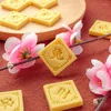 Formy pieczenia chińska postać naciśnięta Happy Year Gratulacje wiosenne festiwal tekst błogosławieństwo naklejka mini kremówka pleśń ciastka