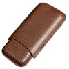 Leather Cigar Case 3 Holds Portable Humidor Box Travel Smoking Storage Accessories