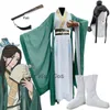 Costumes d'anime Anime Le système d'auto-économie du méchant Scum Shen Qingqiu Cosplay Come Ancient Hanfu Dress Halloween Party Perruque Fan Chaussures Prop Z0301