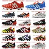 Footbal Top Classics Predator Hızlandırıcı Elektrik Hassasiyet Mani FG Beckham DB Zidane ZZ 1998 Erkekler Futbol Ayakkabıları Koyu L Botlar 3945