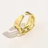 Designer luxury jewelry Wide brass plated real gold female ancient family hollow hand decoration simple index finger ring