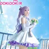 Anime Costumes PRESALE DokiDokiR Game Genshin Impact Cosplay Keqing Wedding Dress Halloween Cosplay Genshin Ke Qing Doujin Cosplay Z0301