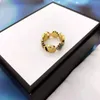 70% zniżki na 2023 Nowy luksusowa wysokiej jakości biżuteria modowa dla brązowego podwójnego kwiatu turkusowego pierścienia
