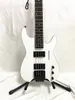 Hoogwaardige witte 4 string Headless Electric Bass gesloten ophalen zwarte hardware