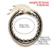Choker Purui 3st/Set Korean Iced Out Rhinestone Halsband Black Flannelette Clavicle Neck Chain For Women Jewel Gifts Fashion