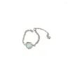 Pierścionki ślubne Pierścień palca 925 srebrny design serce Moonstone kobiety sąsiadowane 2023 Trend biżuteria moda koreańska