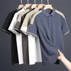 Herrpolos korea stil solid märke mode polo skjortor kort ärm mäns svarta vit sommar bomull andas andas ut tee överdimensionerad 4xl 230303
