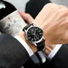 Montres-bracelets Kimsdun Luxury Business Men Automatic Mechanical Watch Phase de lune Étanche Sport Luminous Male