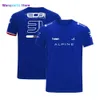Wangcai01 남자 티셔츠 2022 포뮬러 원산 알파 인 F1 팀 짧은 Seve 셔츠 파란색 공식 F1 셔츠 새로운 고품질 의류 Rennrad Trikot Herren 0306H23