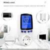 Digital LCD Wattmeter 220V 110V AC Power Meter Backlight Electricy Consumption Energy Meter EU Plug Power Kilowatt Wattage Meter