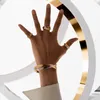 Projektanci luksusu dzwonią trikolorowe pierścienie dla kobiet Mode Mode Classic Three-Ring na najwyższym poziomie zaangażowanie zaangażowania biżuterii damskie dam AJ6T