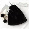 Women Real Mink Fur Hat Scarf Winter Warm Beanie Cap Headwear Black Brown