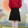 Skirts Sexy Everyday All-match Solid Color Skirt Pleated Female A-line High Waist Short Half Culottes