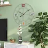 Wall Clocks Large Metal Mute 50x50cm Home Decoration Accessories 3D Digital Clock Watch Decor Living Room Modern Horologe