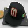 Ready Stock Mexico Cappellini aderenti Lettera M Cappelli taglia Hip Hop Cappelli da baseball Visiera piatta per adulti per uomo Donna Completamente chiuso298h5249906