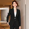 Damenanzüge, Blazer, Damen, Büro, elegant, formelle Uniform-Designs, Hosenanzüge, Herbst-Winter, professionelle Damen-Geschäftsanzüge, OL-Stile, Blazer-Set 230306