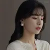 Boucles d'oreilles élégantes luxe de luxe or couleur perle oreille pour femmes coréennes femelle sexy goth bijoux en gros