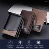 Wallets Fashion Men Zipper Card Holder High Quality Convenient Male Purse PU Leather Coin