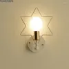 Wall Lamps Lamp Star Light For Bedroom Home Lighting Luminaire Bathroom Night Lights Fixture Sconce LED Kid European Style Golden