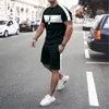 Tute da uomo T-shirt da uomo 3D Set Abbigliamento sportivo Abbigliamento oversize da uomo T-shirt Pantaloncini Completo T-shirt da uomo Completo Summer Beach 230303