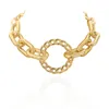 Collana con catena a maglia color oro con ciondolo femminile alla moda all'ingrosso per donna, accessori per gioielli in metallo, festa regalo