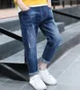 Jeans IENENS 4-11 Years Boys Clothes Slim Straight Jeans Classic Bottoms Children Denim Clothing Pants Kids Baby Boy Casual Trousers 230306