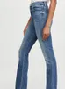 Jeans femmes femmes rétro droit Denim pantalons longs fermeture éclair Stretch taille haute dames coton Jeans 230306