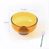 Bowls Clashing Glass Bowl Fruit Salad Soup With Spoon Household High Temperature Resistant Transparent Dining Tableware Colorful