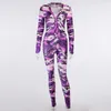 Damen Jumpsuits Strampler BKLD Knopf V-Ausschnitt Langarm Sexy Bodycon Club Wear BuFlap Onesie Print Camouflage Overall Frauen Kleidung