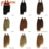 Perucas sintéticas Moda ídolo Kinky Curly Hair Synthetic Bundles ombre prateado loira cinza 2pcs/lote resistente ao calor Terra 230227