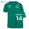 wangcai01 Men's T-Shirts High Quality Apparel Spanish Driver Hot Selling F1 Racing Jersey Fernando Alonso Aston Martin 14 F1 2023 T Shirt 0306H23