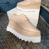 2023 nouvelles femmes Stella Mccartney Stell chaussures Italie Elyse or paillettes semelle blanche compensée Oxford Derby Britt plate-forme