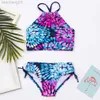 Pieces Flower Print Girls Swimswear Aproduce colorido Kids Bikinis Summer Girls Bikini 2023 Crianças Biquini Infantil maiô A366 W0310