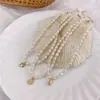 Chains Classic Trendy Kroean Style Women Pearl Pendant Necklace Fashion Short Choker Collar Elegant Lady Dress Necklaces Jewelry