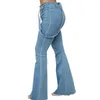 Women's Jean Denim Bib Overalls Autumn Winter Clothes Adults Slim fit Solid Color Flared Suspender Pants 230306