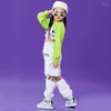 Bühne Wear Kids Ballroom Hip Hop Dance Kleidung Mädchen Tops Casual Hosen Jazz Performance Kleidung Catwalk Show Anzug Rave DNV15481