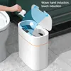 Śmieci USB Smart Sensor Trash może elektroniczne automatyczne śmieci mogą wodoodporne łazienka na śmieci domowe śmieci z pokryciem 230306