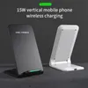 Faltbare 15W Qi Wireless-Ladestation Faltständer Schnellladehalterung für Samsung S10 S20 USB-C-Telefonladung für iPhone 14 13 Mobiltelefon