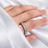 Fedi nuziali AnuJewel 35mm D Color Band Ring 925 Fidanzamento in argento per le donne all'ingrosso 230303