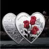 Arts Heart Rose Valentine's Day Commemorative Coin I Love You Emulation Valentine's Day Decor Game Non Currency Coins