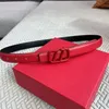 Womens Designer Belts Fashion Genuine Leather Belt Luxury Waistband Cintura Ceinture For Men Thin Gold Red Buckle V Waistbands Width 2.5cm