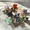 Decorative Figurines Natural Quartz Crafts Spiritual Healing Stone Clear Merkaba Pendulum Stones For Decoration Witchcraft