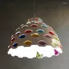 Pendantlampor Restaurang ljuskrona matbordslampa färg nordisk modern minimalistisk vardagsrum aluminium lampskärm
