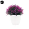 Flores decorativas 1pcs Planta artificial Bonsai Simulação Plástico Pequeno panela em vasos de ornamentos para a decoração de TABLE em casa El Decor1pcs a